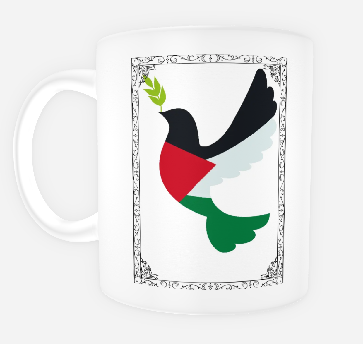 Olive Branch & Dove ceramic mug